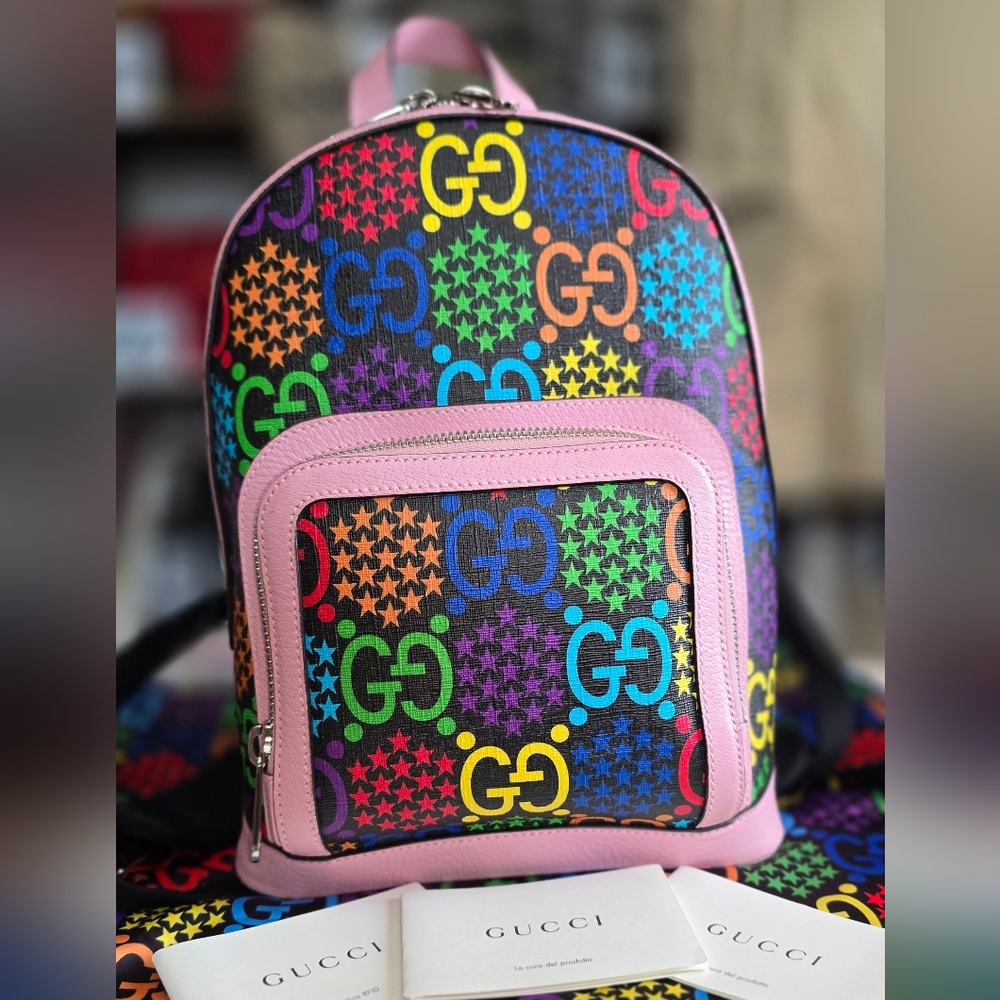 Gucci GG Supreme Psychedelic Backpack Multicolor Small